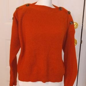 Burnt Orange Oversized Drop Shoulder Sweater